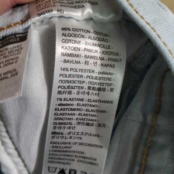 Levis Jeans Womens 28 Light Blue Ribcage Straight Ankle High-Waist Button Fly - Picture 4 of 13